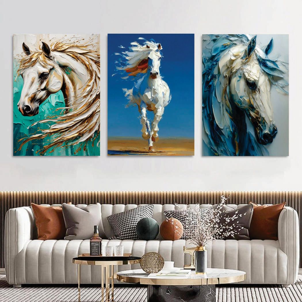 Set of 3 Premium Wall Art Photo Tiles – Modern Home Decor Sets
