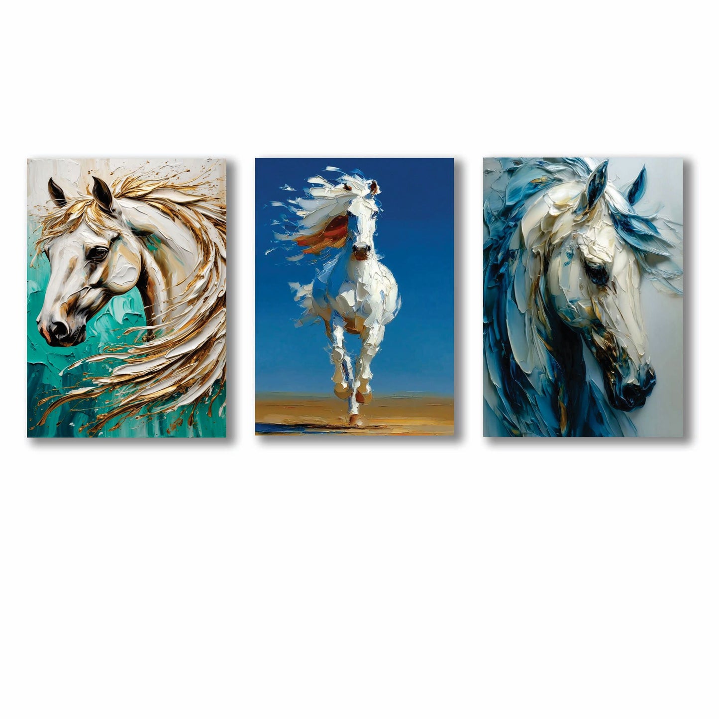Set of 3 Premium Wall Art Photo Tiles – Modern Home Decor Sets