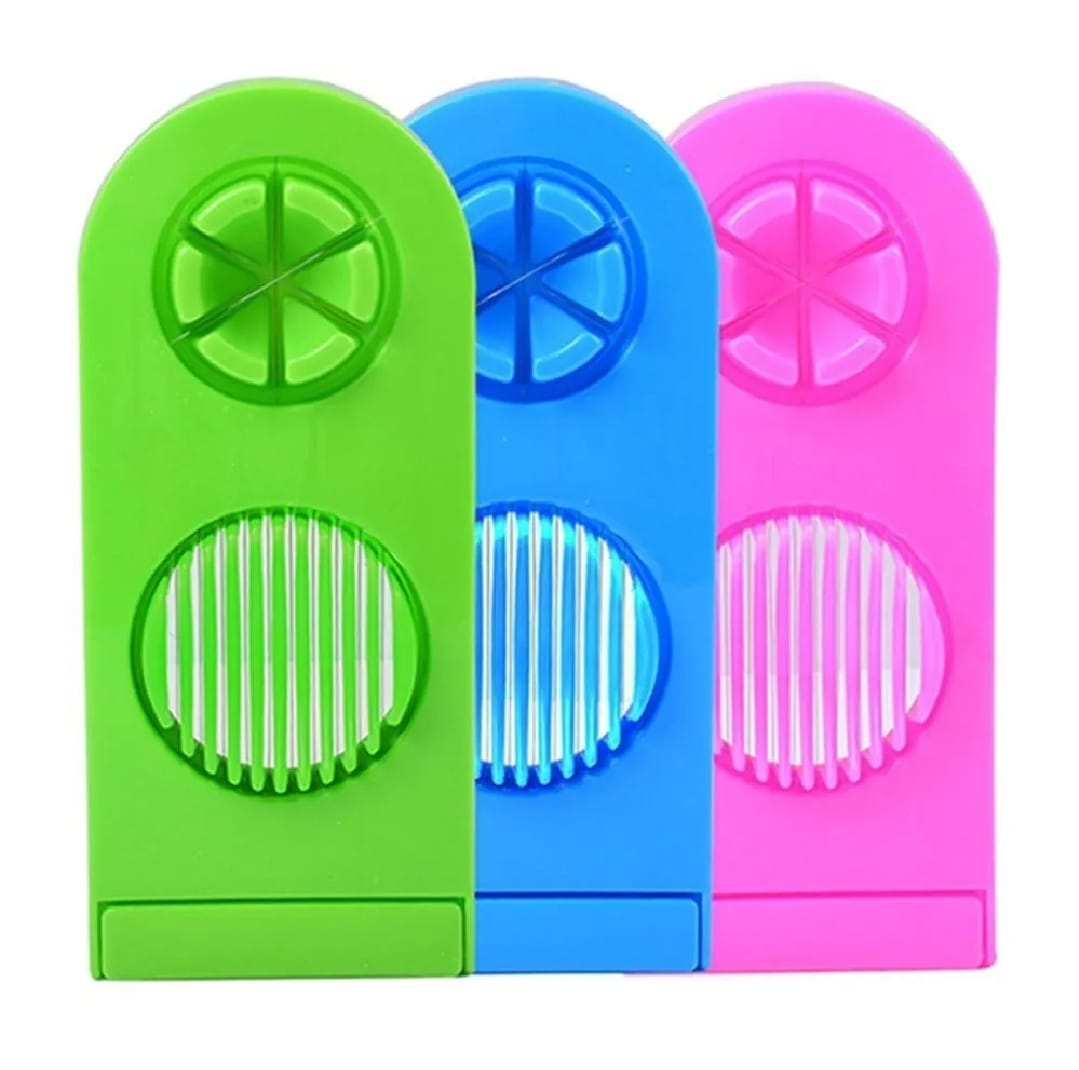 2-in-1 Egg Cutter & Slicer – Boiled Egg Slicing Machine with Stainless Steel Cutting Wires, Kitchen Cooking Tool